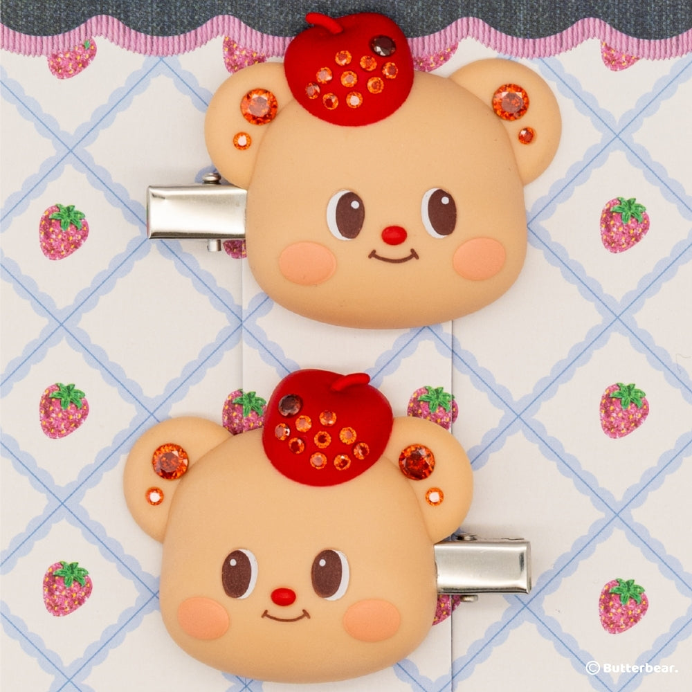 3D Cherry Bear Clip