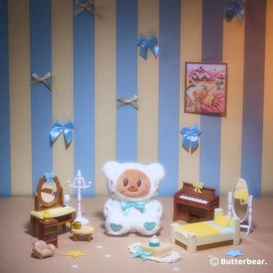 Teddy Butterbear Keychain - Snow