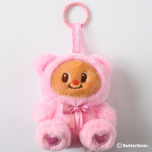 Teddy Butterbear Keychain - Candy Pink