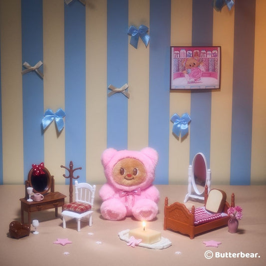 Teddy Butterbear Keychain - Candy Pink