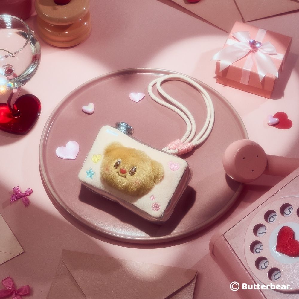 Butterbear Plush Camera Frame Card