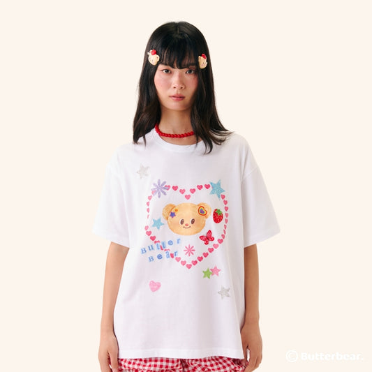 Sticker Love Oversized Shirt