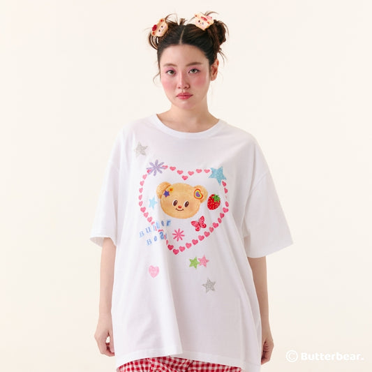 Sticker Love Oversized Shirt