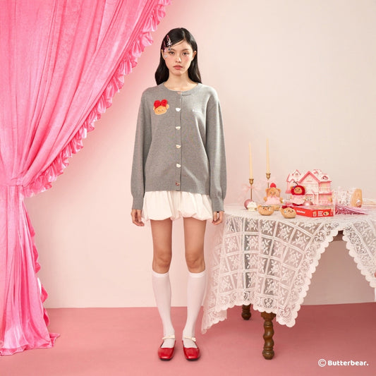 (Available early December 🐻✨) Festive Bow Cardigan