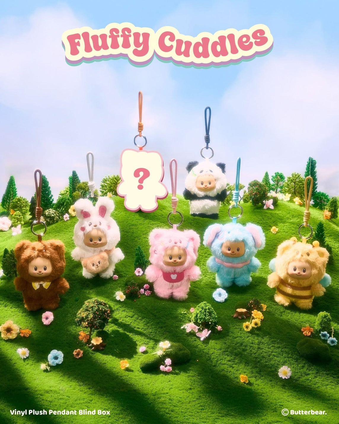 Fluffy Cuddles Blind Box Bag Charm