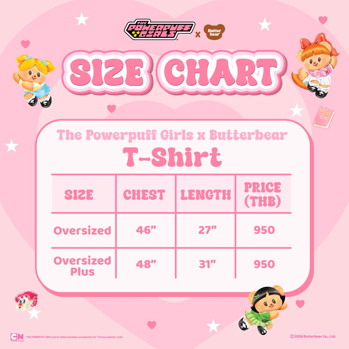 The Powerpuff Girls x Butterbear Oversized T-Shirt