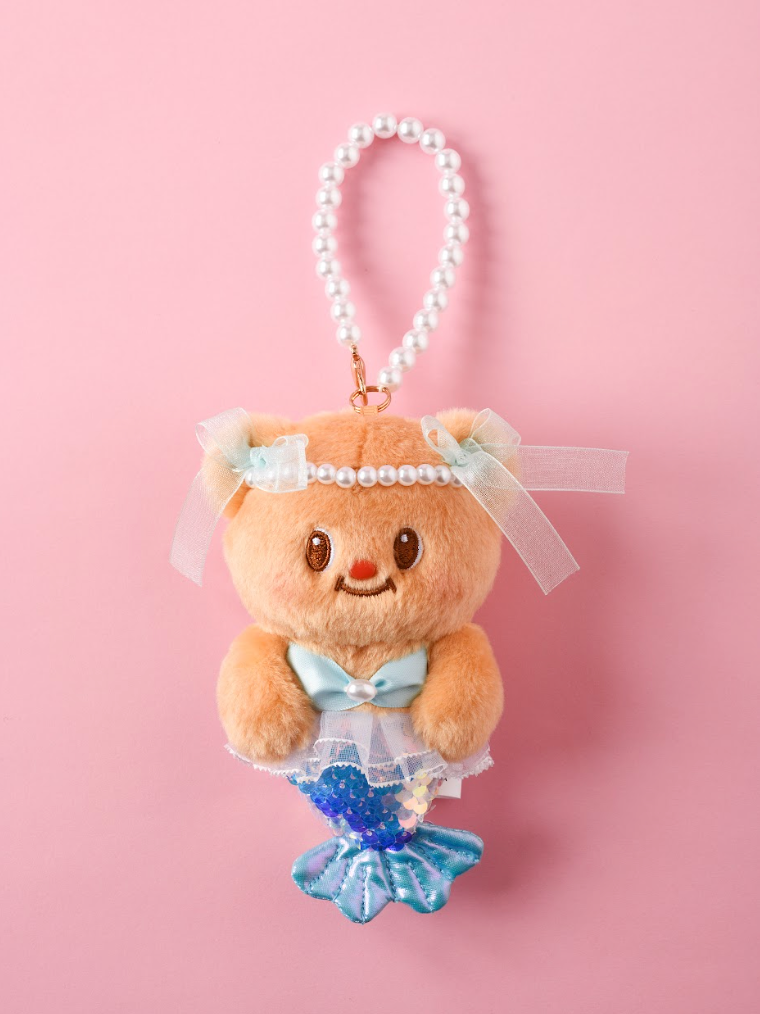 Bubbly Blue Merbear Bag Charm