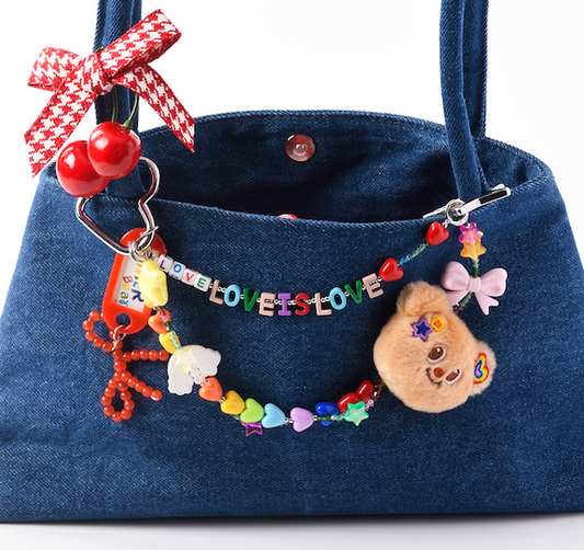 Beaded Rainbow Keychain