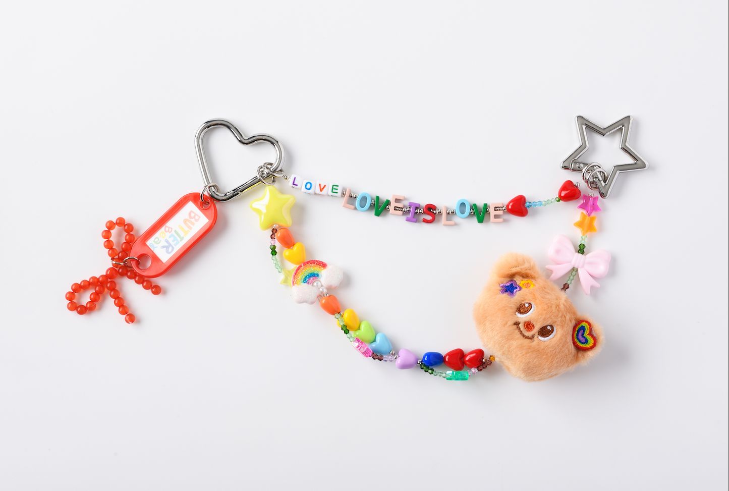 Beaded Rainbow Keychain