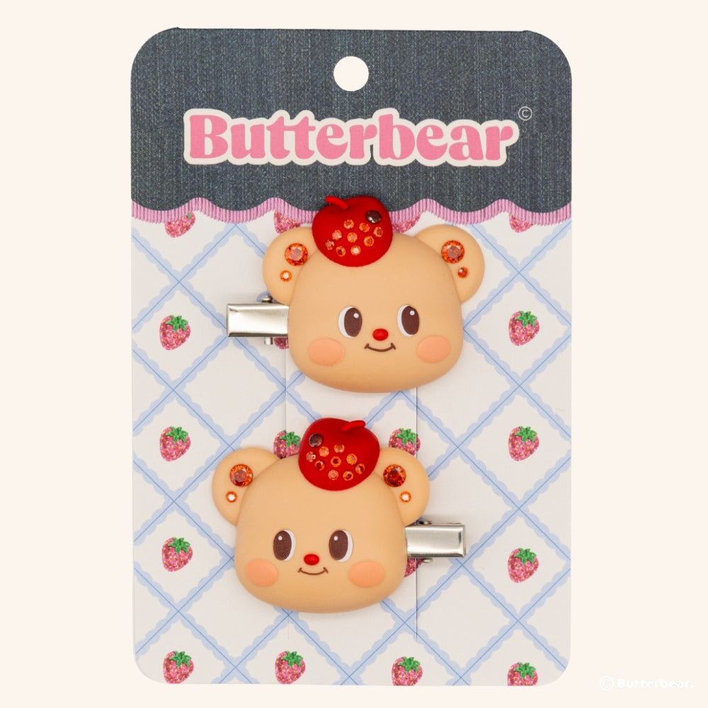 3D Cherry Bear Clip