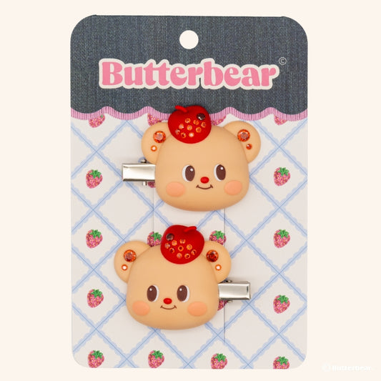 3D Cherry Bear Clip