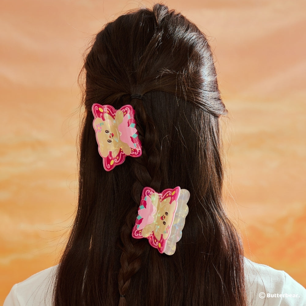 Butterbear Hair Claw Clip ButterflyFairy