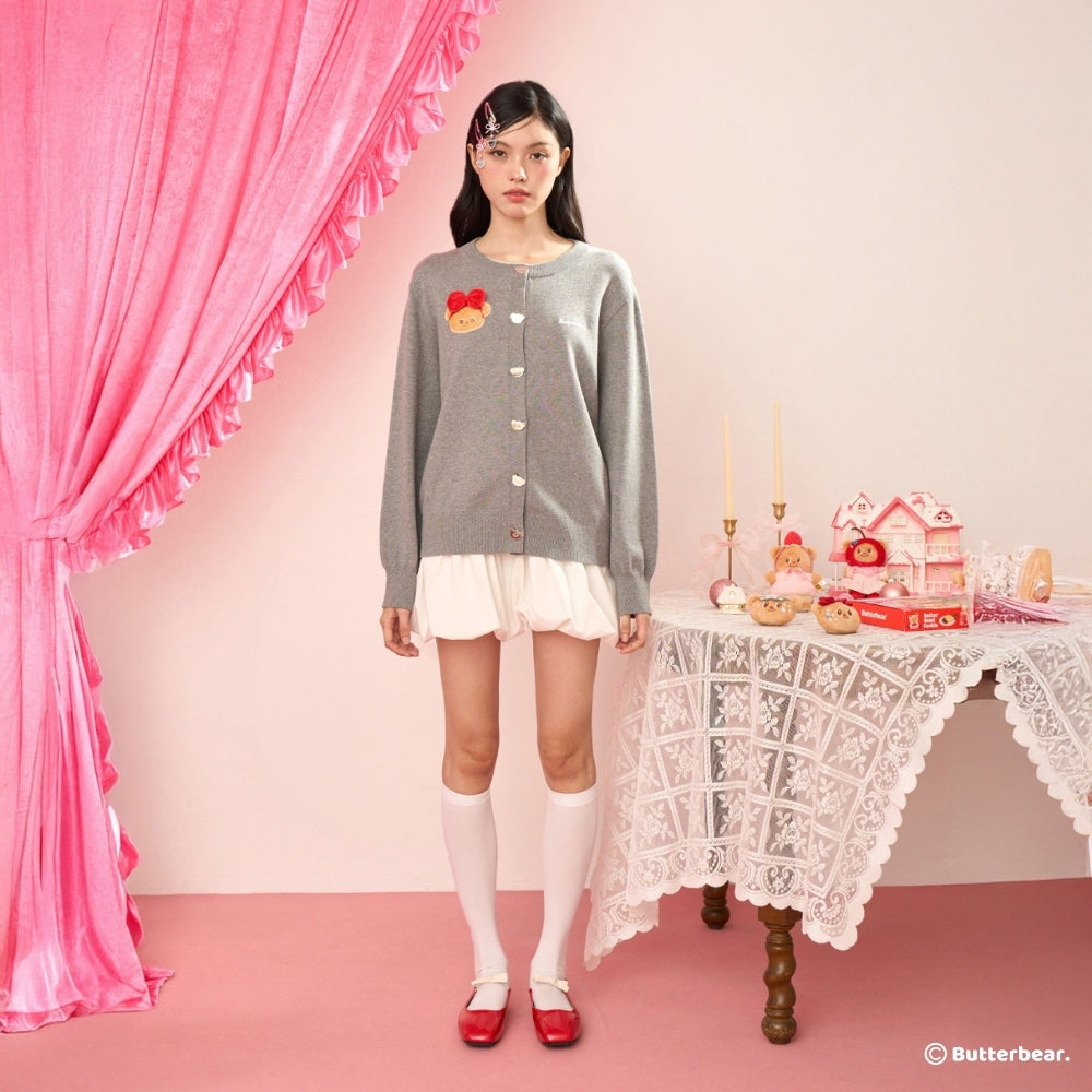 (Available early December 🐻✨) Festive Bow Cardigan