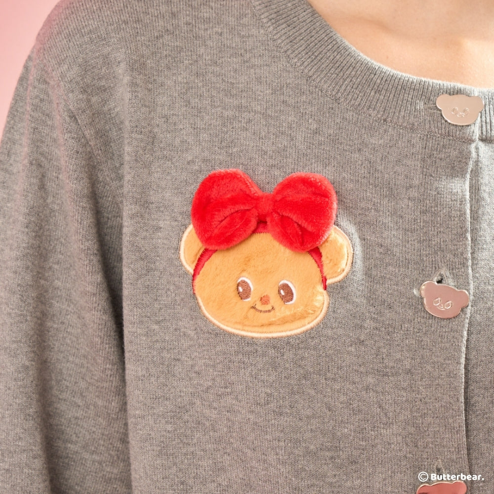 (Available early December 🐻✨) Festive Bow Cardigan