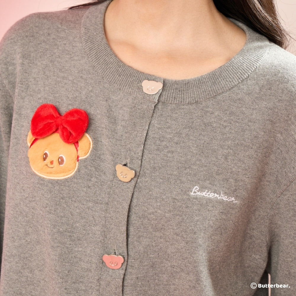 (Available early December 🐻✨) Festive Bow Cardigan