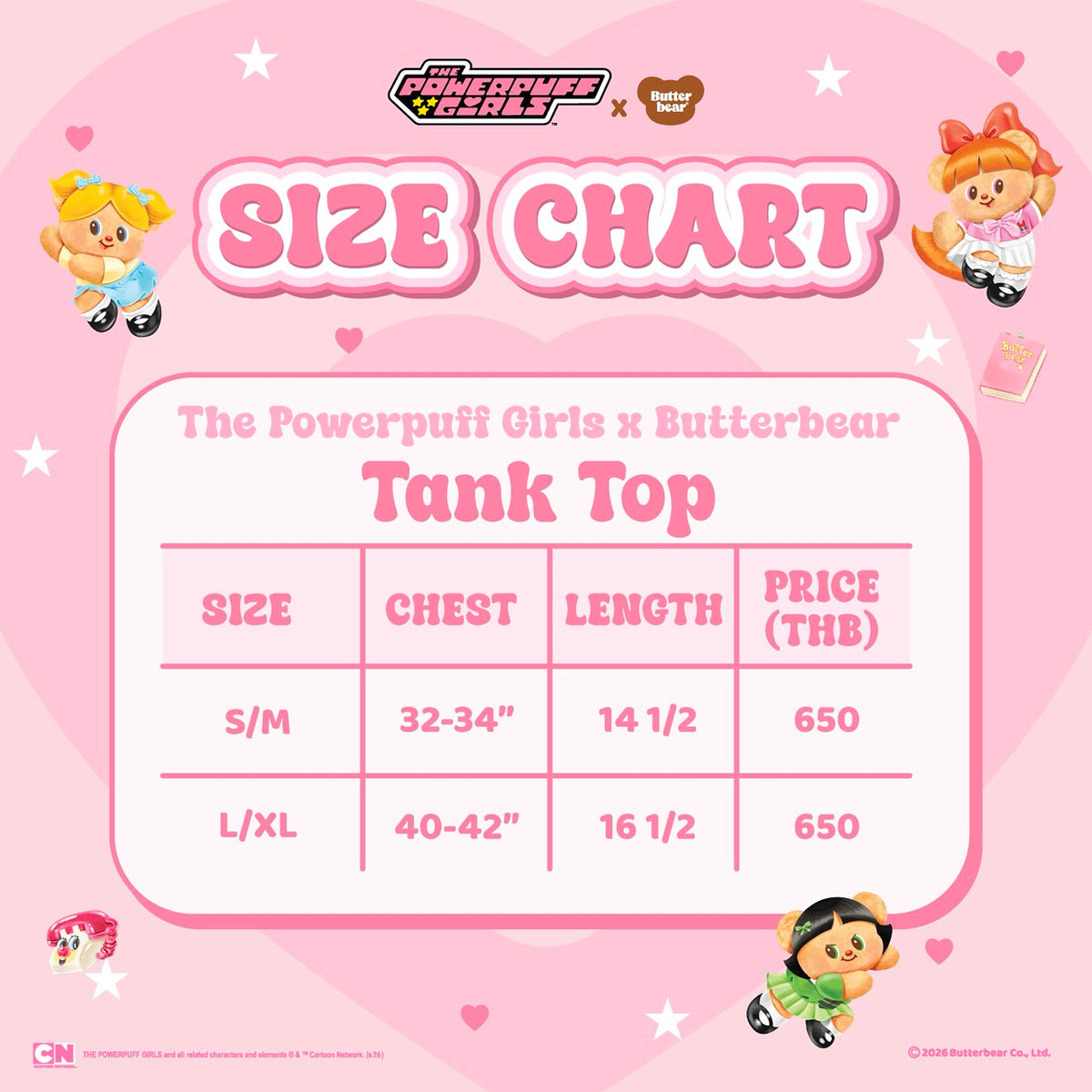 The Powerpuff Girls x Butterbear Tank Top